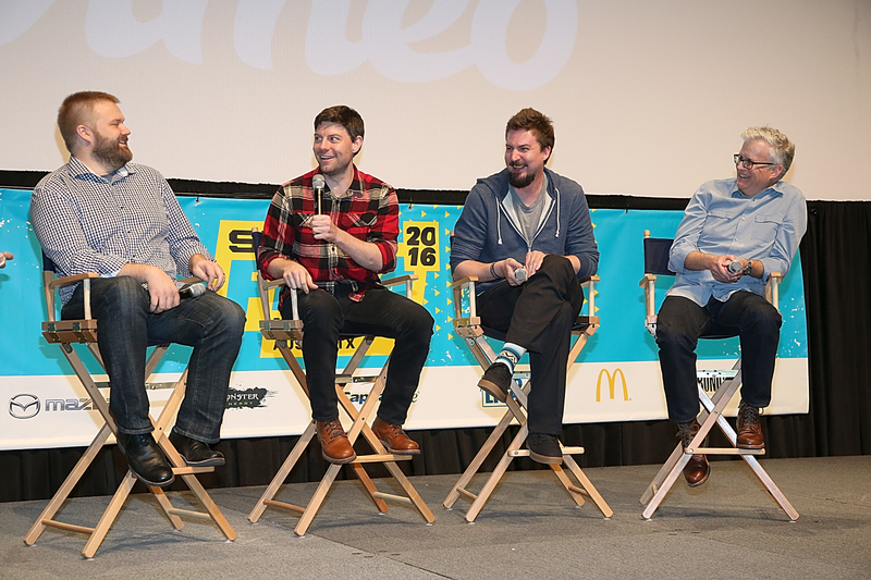 Kirkman, Fugit, Wingard, and Black at SXSW (Photo: FilmMagic/Getty)